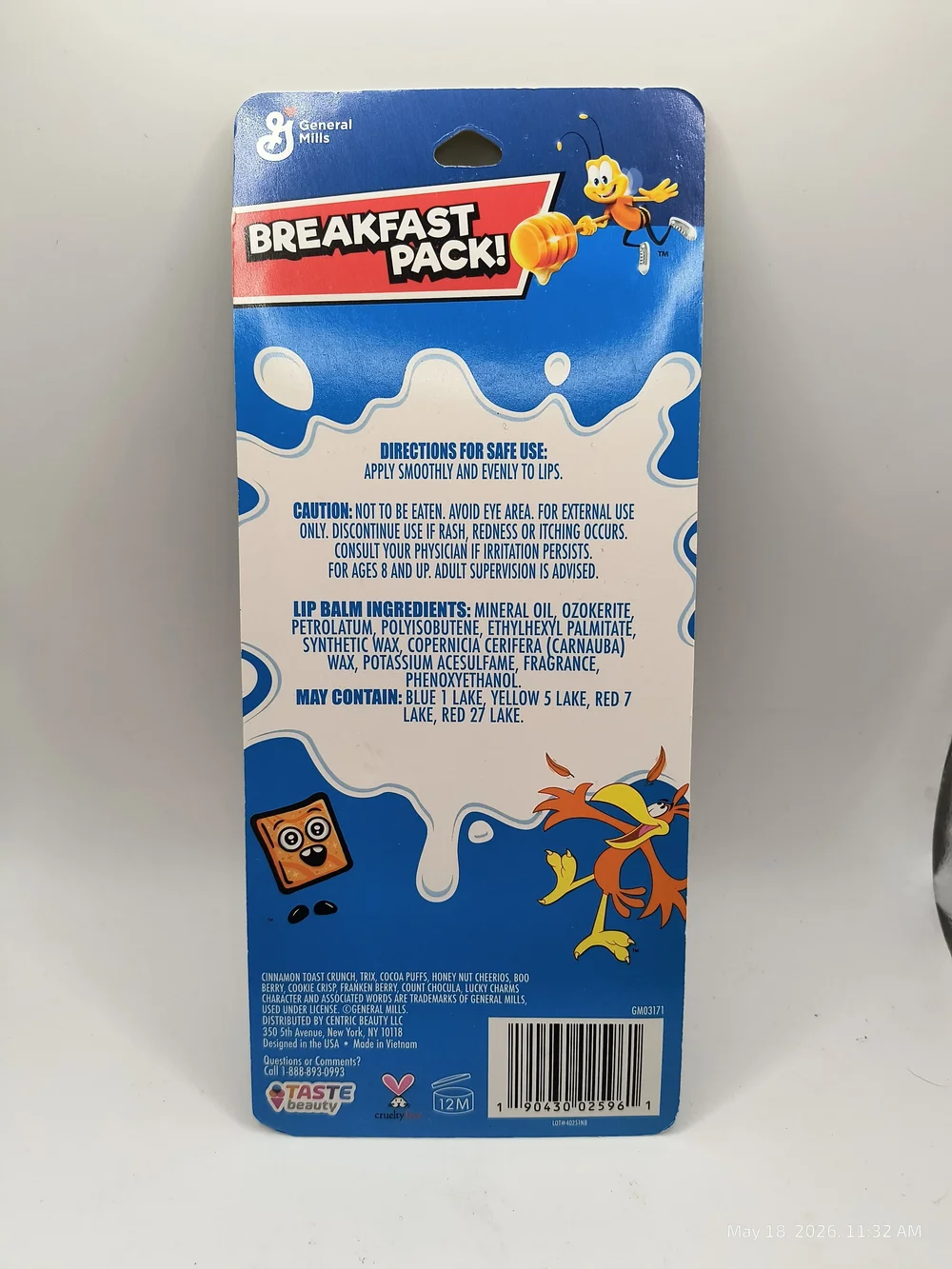 Breakfast Pack Flavored Lip Balm Set 10 Pack Kids Adults Sealed